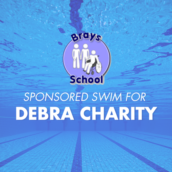 Sponsored swim for Debra Charity banner