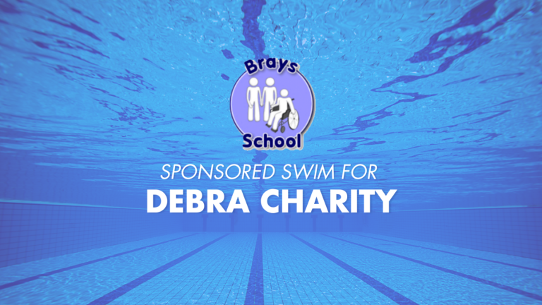 Sponsored swim for Debra Charity banner